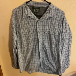 Woolrich Blue Plaid Button-Up Shirt